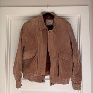 80’s Vintage Levi's Brown Suede Bomber Jacket